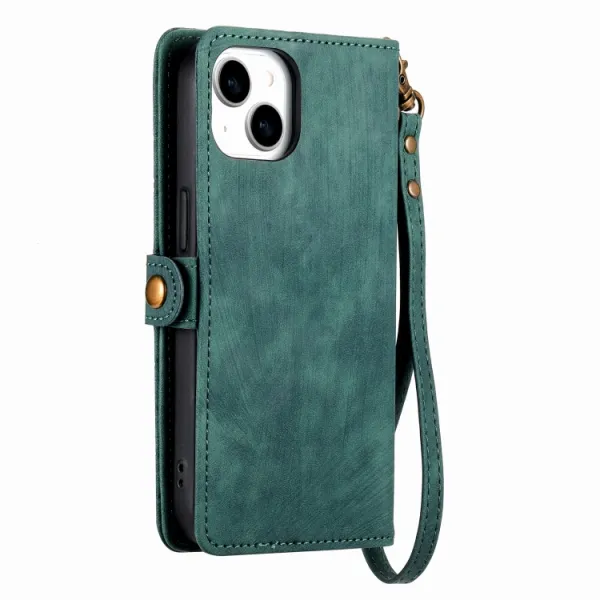 GEOM Peňaženkové puzdro pre Apple iPhone 14 Plus zelené