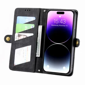 GEOM Peňaženkové puzdro pre Apple iPhone 14 Plus čierne