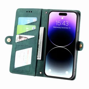 GEOM Peňaženkové puzdro pre Apple iPhone 14 Plus zelené
