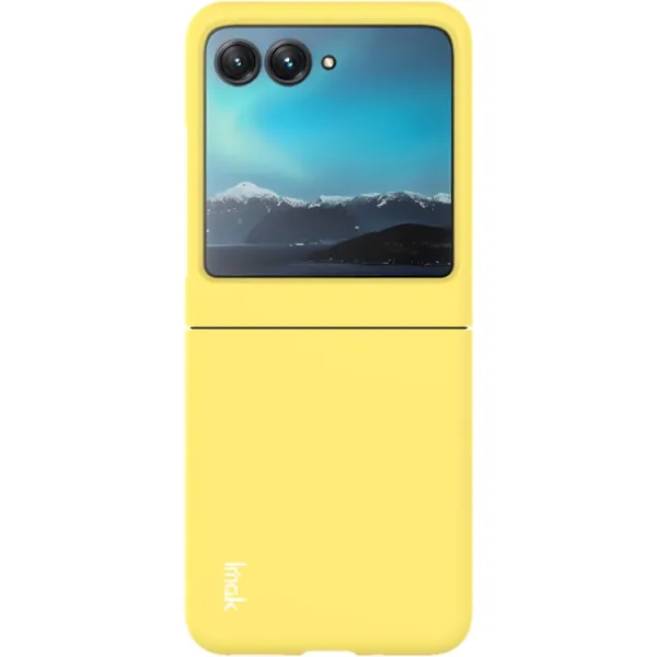 IMAK JS-2 Plastový kryt pre Motorola Razr 40 Ultra žltý