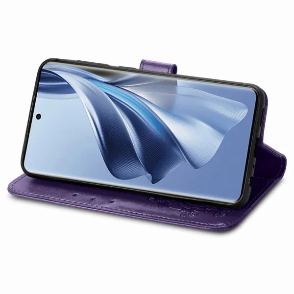 ART FLOWERS Peňaženkový kryt Oppo Reno10 5G / Reno 10 Pro 5G fialový