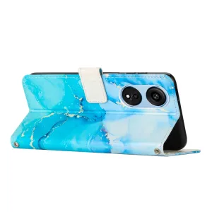 ART MARBLE Peňaženkový kryt Oppo A98 5G BLUE GREEN