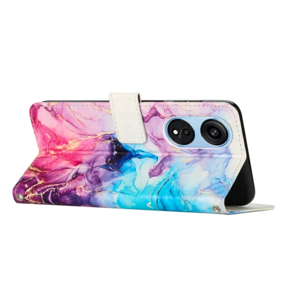 ART MARBLE Peňaženkový kryt Oppo A98 5G PINK PURPLE