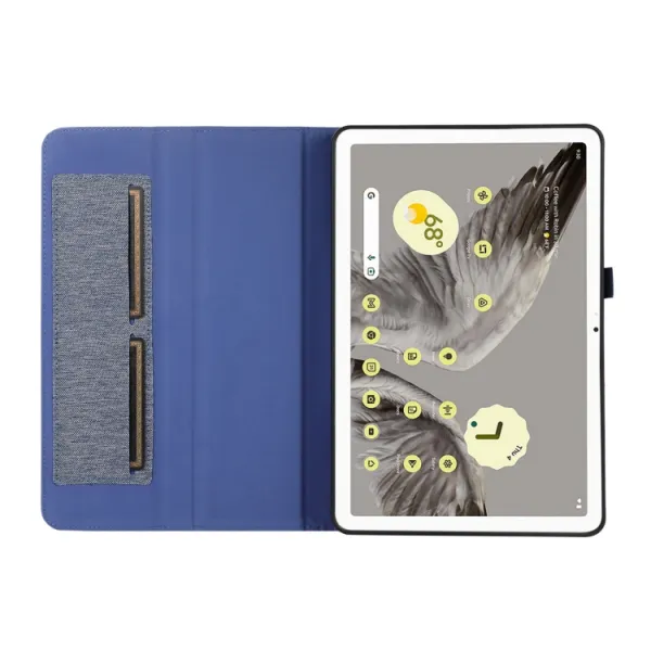 FABRIC Zaklápací obal pre Google Pixel Tablet modrý