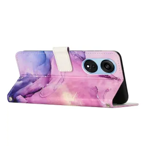 ART MARBLE Peňaženkový kryt Oppo A98 5G PURPLE