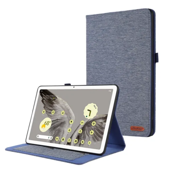 FABRIC Zaklápací obal pre Google Pixel Tablet modrý