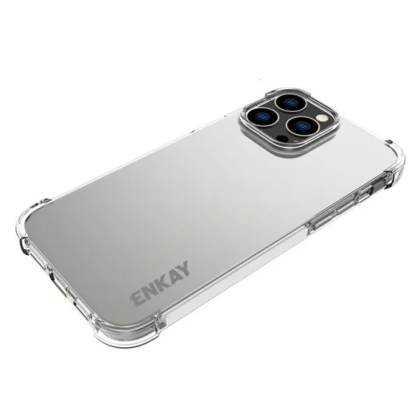 ENKAY SET Priehľadný obal + 2.5D ochranné sklo Apple iPhone 15 Pro