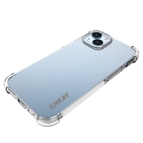 ENKAY SET Priehľadný obal + 2.5D ochranné sklo Apple iPhone 15 Plus