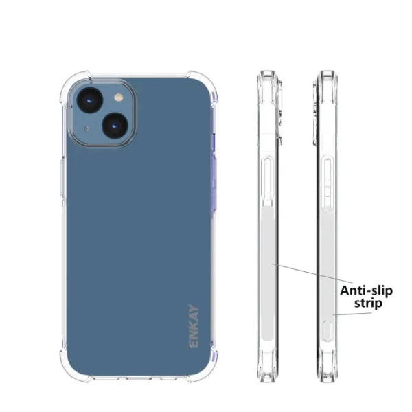 ENKAY SET Priehľadný obal + 2.5D ochranné sklo Apple iPhone 15 Plus