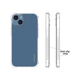 ENKAY SET Priehľadný obal + 2.5D ochranné sklo Apple iPhone 15 Plus