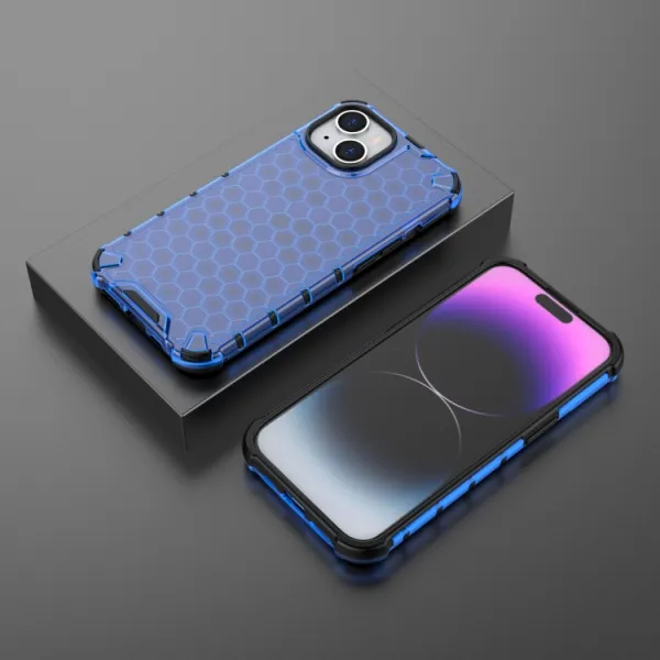 HONEYCOMB Ochranný kryt Apple iPhone 15 modrý