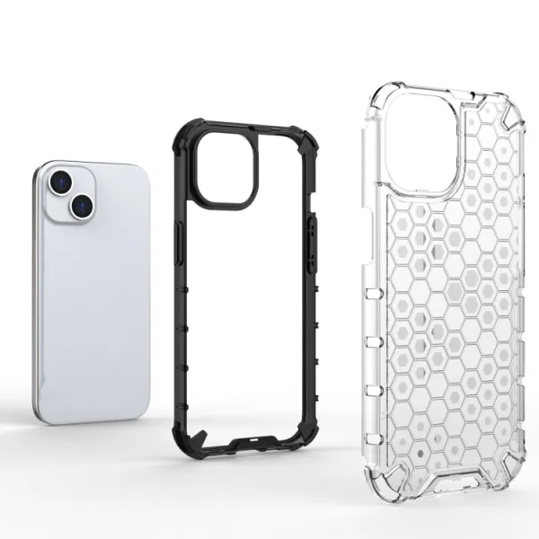 HONEYCOMB Ochranný kryt Apple iPhone 15 biely