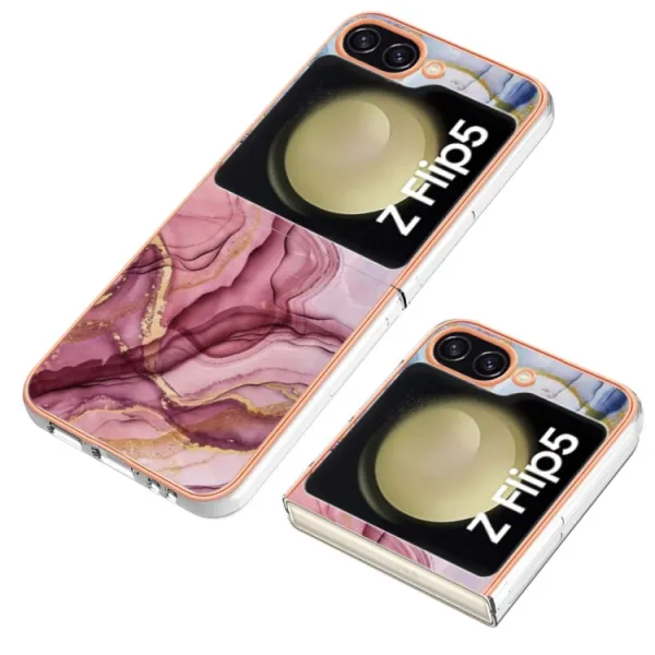 IMD MARBLE Ochranný kryt Samsung Galaxy Z Flip5 5G ROSE RED