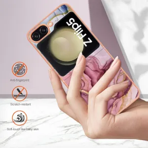 IMD MARBLE Ochranný kryt Samsung Galaxy Z Flip5 5G ROSE RED