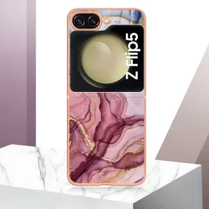 IMD MARBLE Ochranný kryt Samsung Galaxy Z Flip5 5G ROSE RED