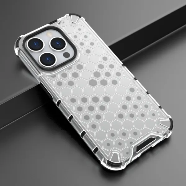 HONEYCOMB Ochranný kryt Apple iPhone 15 Pro Max biely