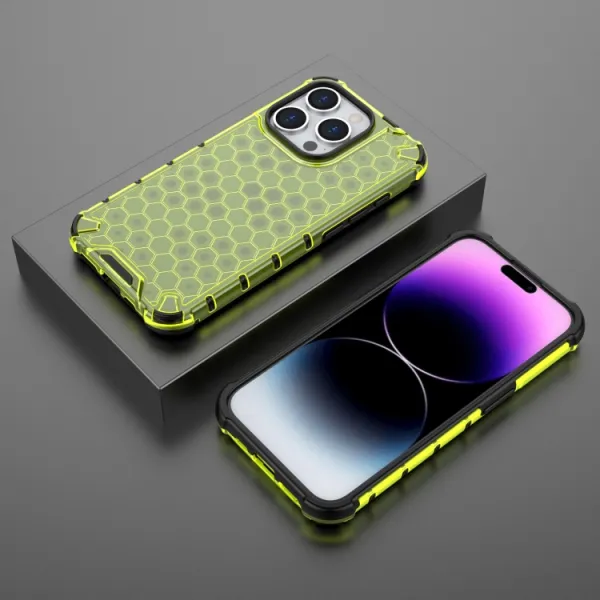 HONEYCOMB Ochranný kryt Apple iPhone 15 Pro Max zelený