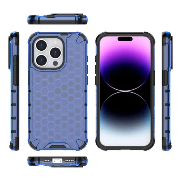 HONEYCOMB Ochranný kryt Apple iPhone 15 Pro Max modrý