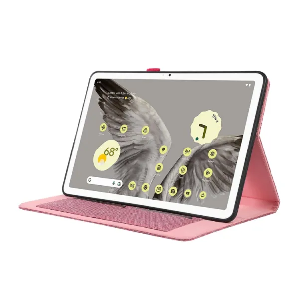 FABRIC Zaklápací obal pre Google Pixel Tablet ružový