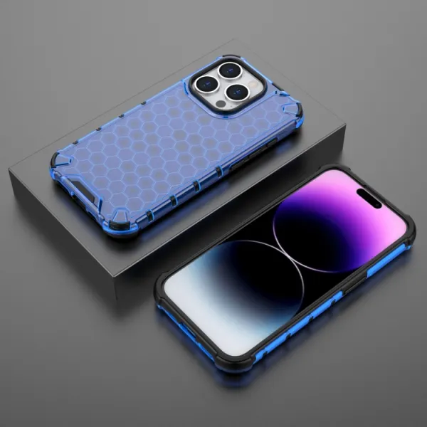 HONEYCOMB Ochranný kryt Apple iPhone 15 Pro Max modrý