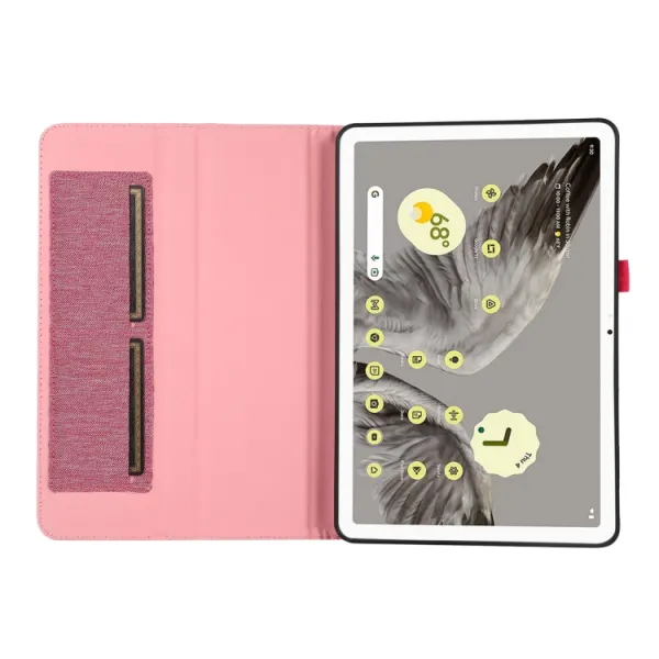 FABRIC Zaklápací obal pre Google Pixel Tablet ružový