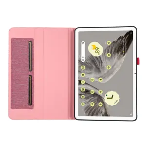 FABRIC Zaklápací obal pre Google Pixel Tablet ružový