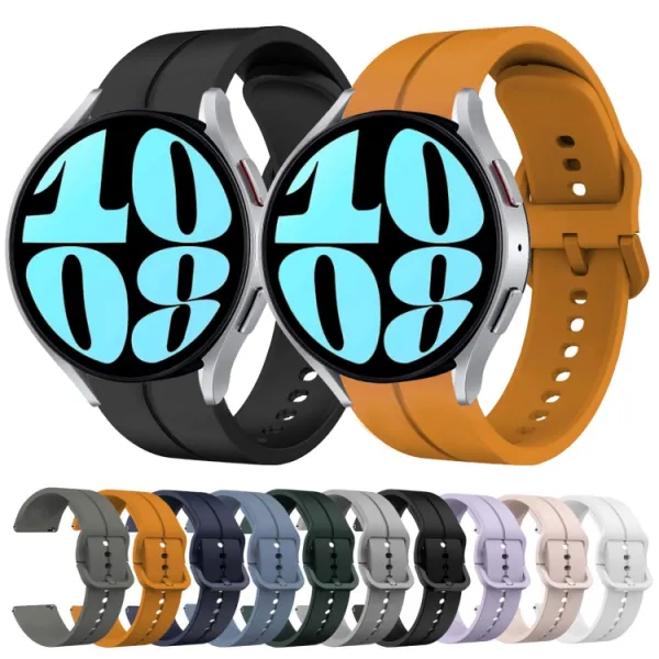 SILICONE Remienok pre Samsung Galaxy Watch6 Classic (47mm / 43mm) a Watch6 (44mm / 40mm) čierny