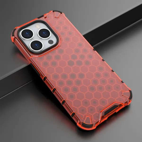 HONEYCOMB Ochranný kryt Apple iPhone 15 Pro Max červený