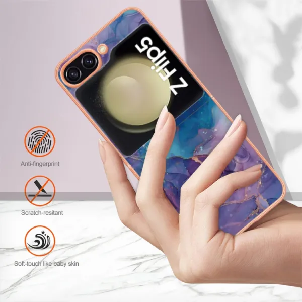 IMD MARBLE Ochranný kryt Samsung Galaxy Z Flip5 5G PURPLE