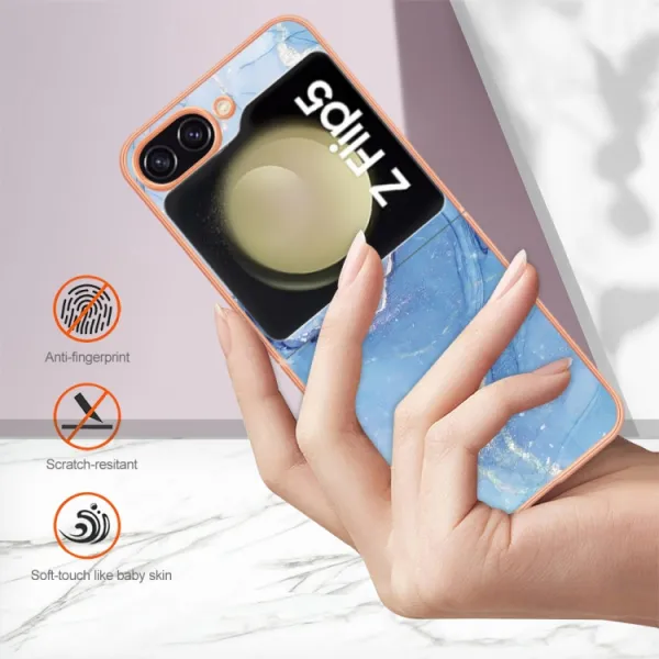 IMD MARBLE Ochranný kryt Samsung Galaxy Z Flip5 5G BLUE
