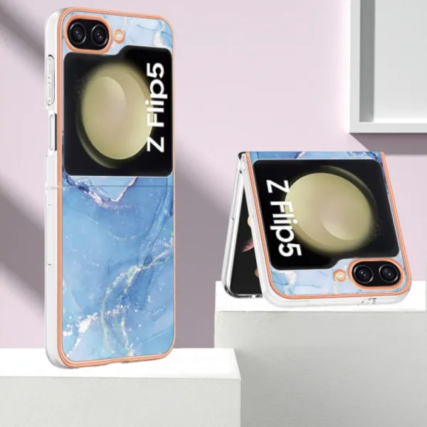 IMD MARBLE Ochranný kryt Samsung Galaxy Z Flip5 5G BLUE