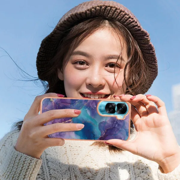 IMD MARBLE Ochranný kryt Honor 90 Lite 5G BLUE
