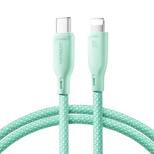 JOYROOM SA34-CL3 30W Kábel USB Typ-C / Lightning 1 meter zelený