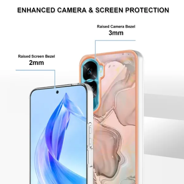 IMD MARBLE Ochranný kryt Honor 90 Lite 5G ROSE GOLD