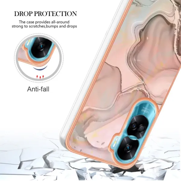 IMD MARBLE Ochranný kryt Honor 90 Lite 5G ROSE GOLD