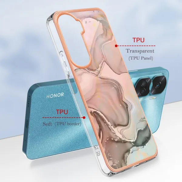 IMD MARBLE Ochranný kryt Honor 90 Lite 5G ROSE GOLD