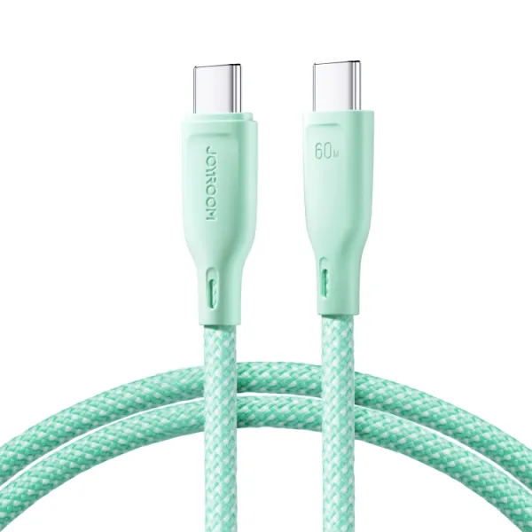 JOYROOM SA34-CC3 60W Kábel USB Typ-C / USB Typ-C 1 meter zelený