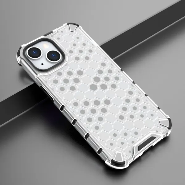 HONEYCOMB Ochranný kryt Apple iPhone 15 biely