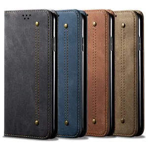 DENIM Peňaženkový kryt pre Xiaomi 13T / 13T Pro modrý
