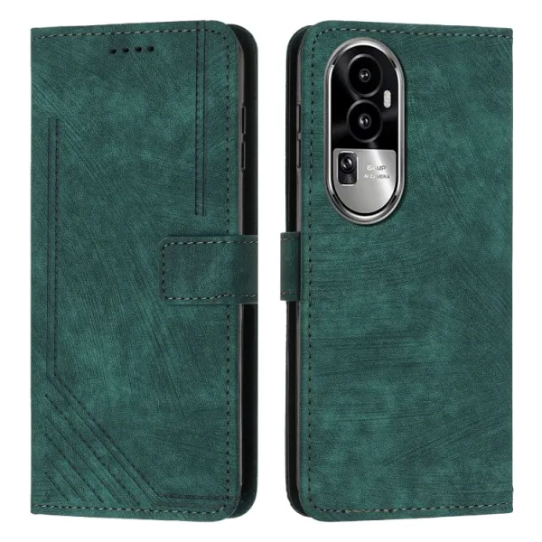 STRIPE Peňaženkové puzdro s remienkom Oppo Reno10 5G / Reno10 Pro 5G zelený