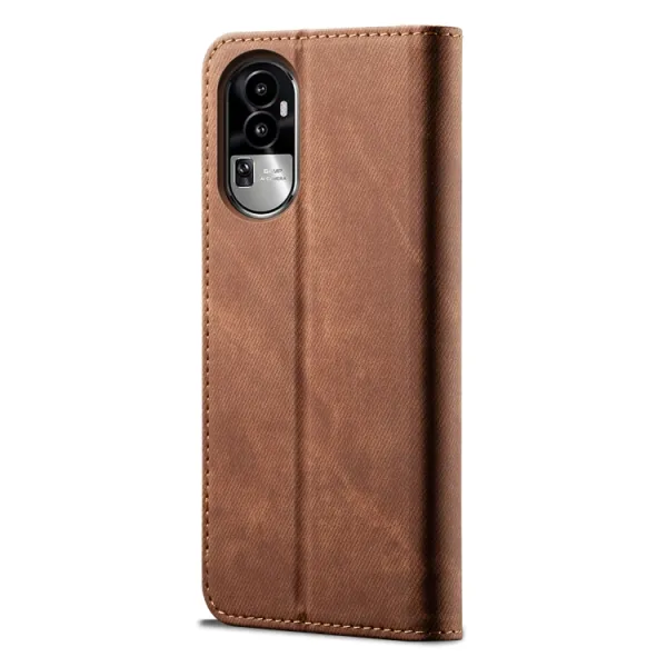 DENIM Peňaženkový kryt pre Oppo Reno10 5G / Reno10 Pro 5G hnedé