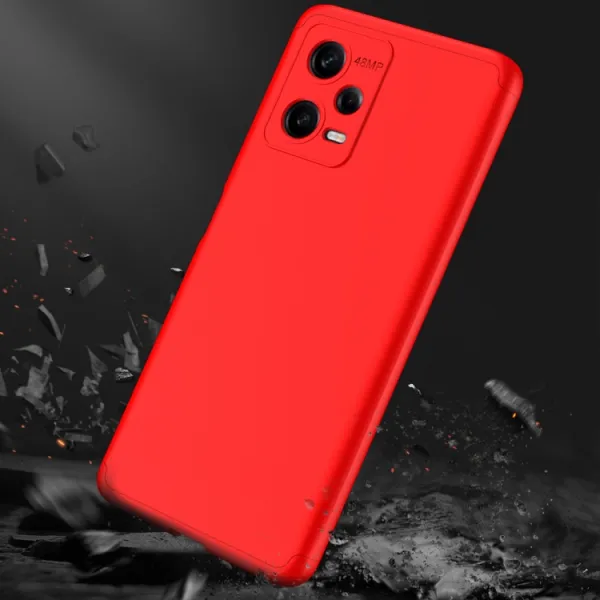 360° Ochranný kryt Xiaomi Redmi Note 12 5G červený