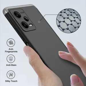 360° Ochranný kryt Xiaomi Redmi Note 12 5G čierny-strieborný