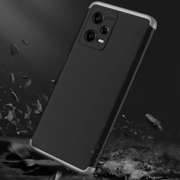 360° Ochranný kryt Xiaomi Redmi Note 12 5G čierny-strieborný