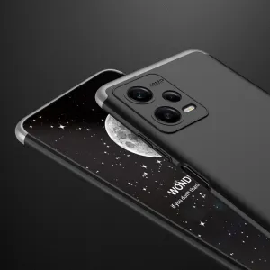 360° Ochranný kryt Xiaomi Redmi Note 12 5G čierny-strieborný