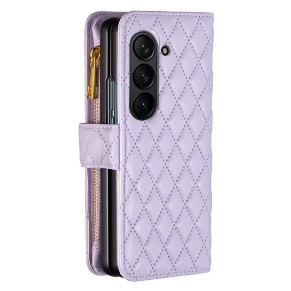 LATTICE PLUS Peňaženkové puzdro pre Samsung Galaxy Z Fold5 5G fialové