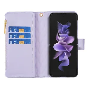 LATTICE PLUS Peňaženkové puzdro pre Samsung Galaxy Z Fold5 5G fialové