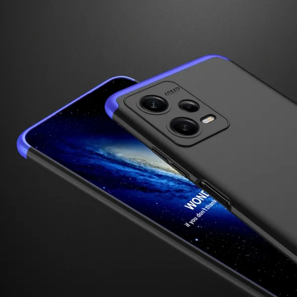 360° Ochranný kryt Xiaomi Redmi Note 12 5G čierny-modrý