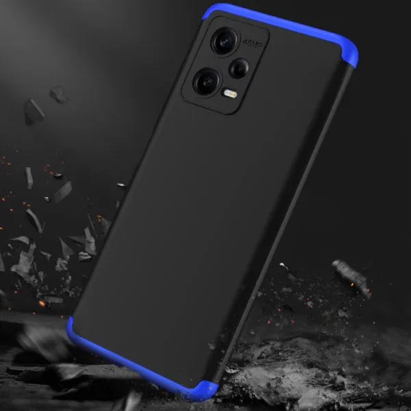 360° Ochranný kryt Xiaomi Redmi Note 12 5G čierny-modrý