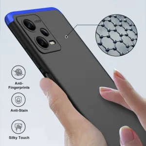 360° Ochranný kryt Xiaomi Redmi Note 12 5G čierny-modrý